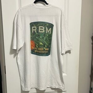 Real Bad Man Real Okra White Graphic T-Shirt XL